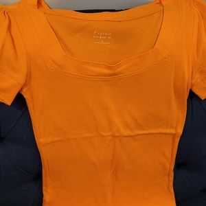 Express sexy basic tee orange S